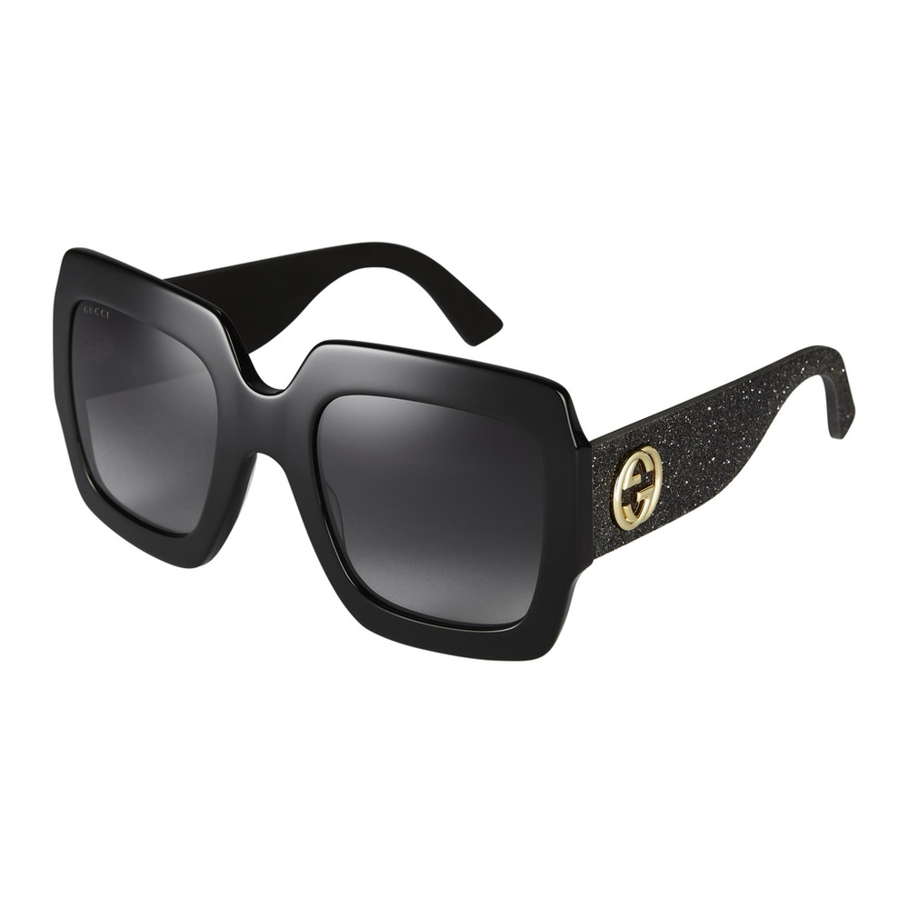 Oversized Glitter Square Sunglasses